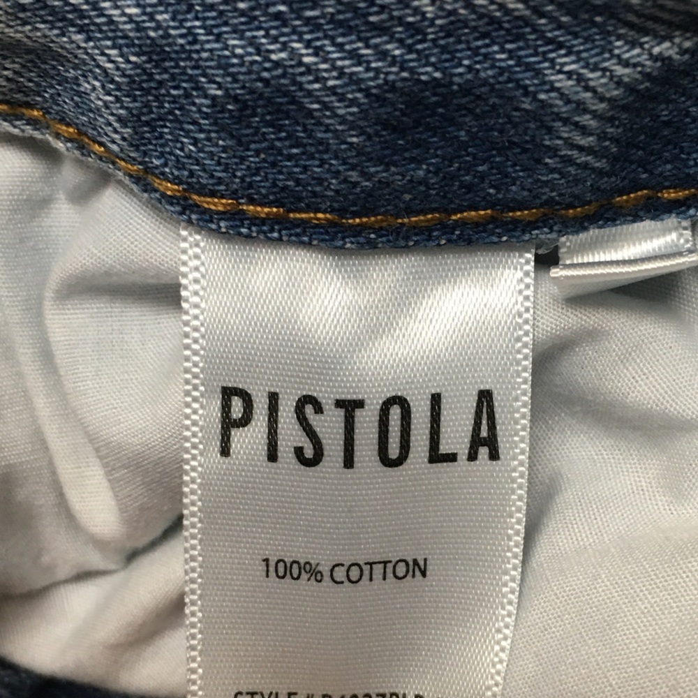 Anthropologie Pistola Cut Off Jean Shorts 26 Blue Button Fly 100% Cotton - Picture 7 of 9